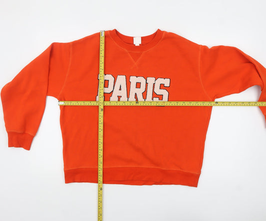 Womens UK Size S H&M Orange Pullover Sweatshirt