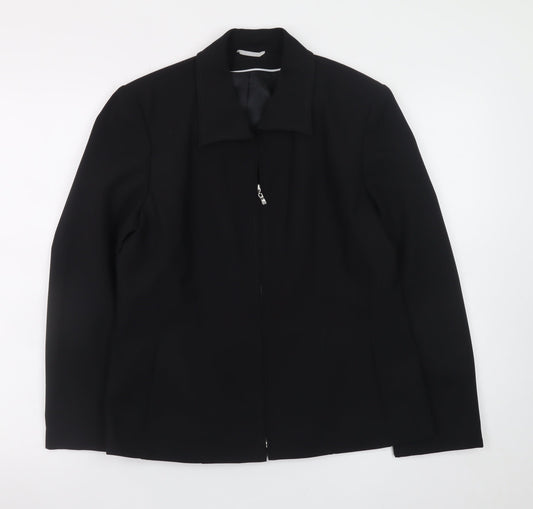 Berkertex Womens Black Size 12 Polyester Zip Jacket