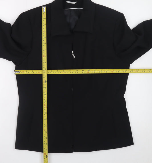 Berkertex Womens Black Size 12 Polyester Zip Jacket