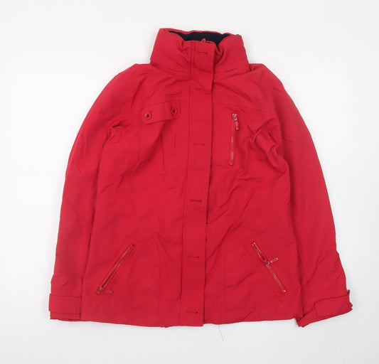 Womens UK Size 12 Maine New England Red Parka Coat