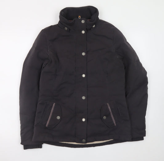 Womens UK Size 10 Fat Face Black Puffer Jacket