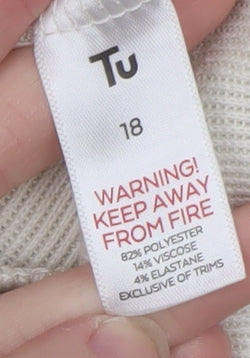 Womens UK Size 18 TU Ivory Pullover Jumper
