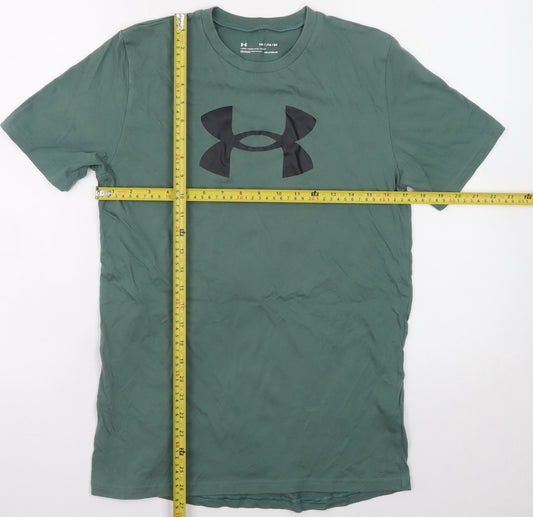 Under Armour Men's Green HeatGear Loose Fit Short Sleeve T-Shirt YXL