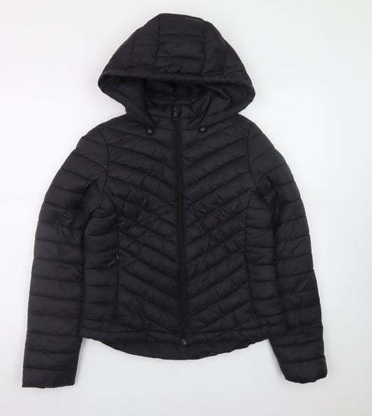 Womens UK Size S Primark Black Puffer Jacket