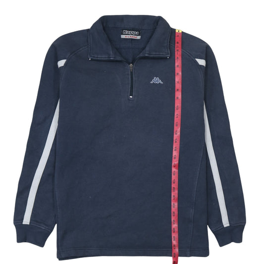 Mens UK Size XL Kappa Blue 1/2 Zip Sweatshirt