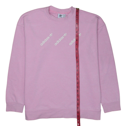 Womens UK Size 18 adidas Pink Pullover Sweatshirt