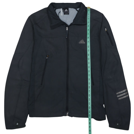 Adidas Mens Black Softshell Jacket L Water Resistant Windproof