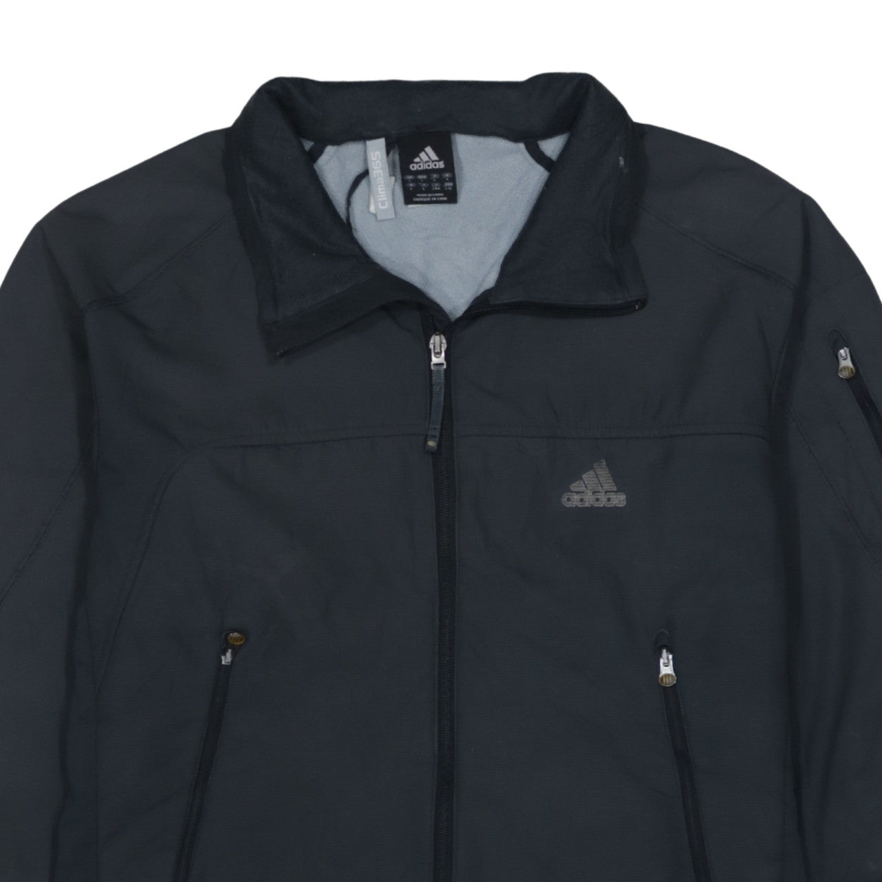 Adidas Mens Black Softshell Jacket L Water Resistant Windproof