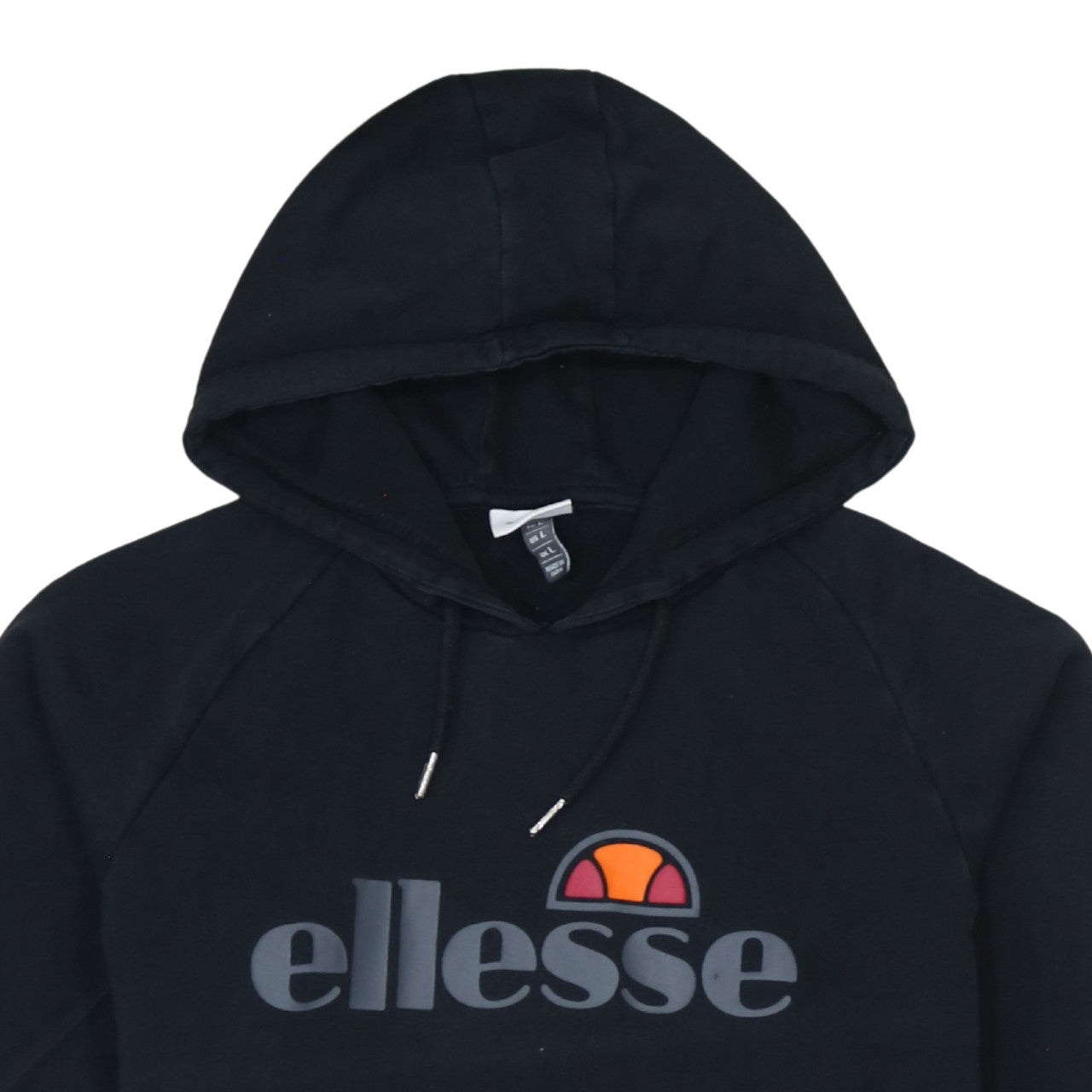 Mens UK Size L ellesse Black Pullover Hoodie