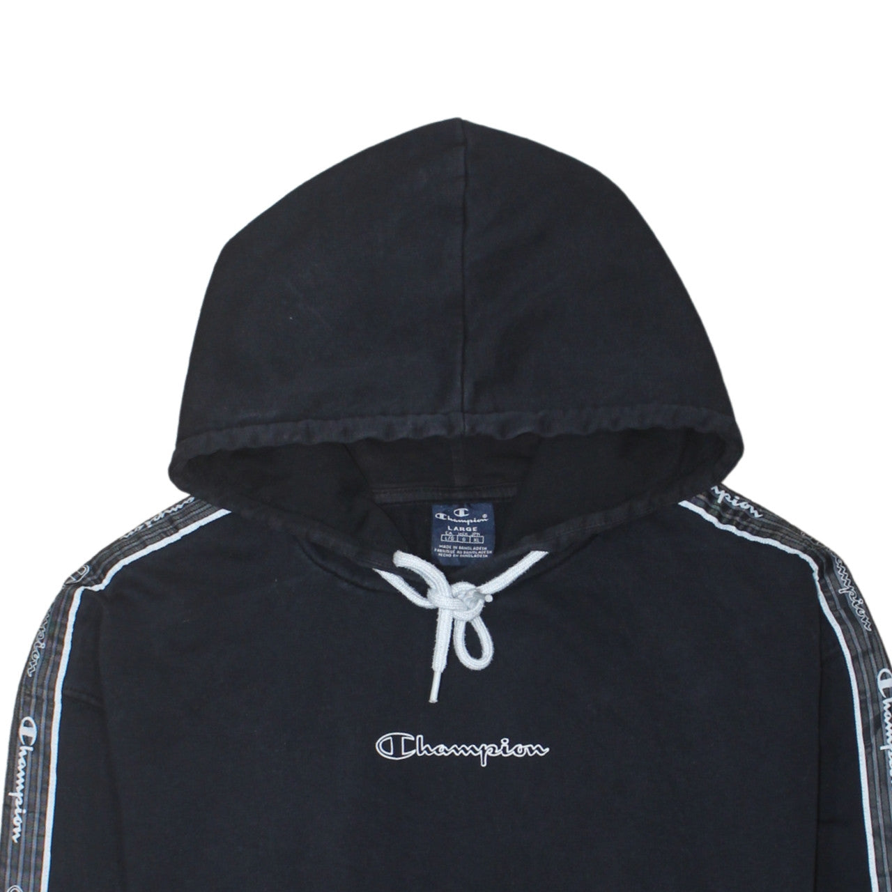 Mens UK Size L Champion Black Pullover Hoodie
