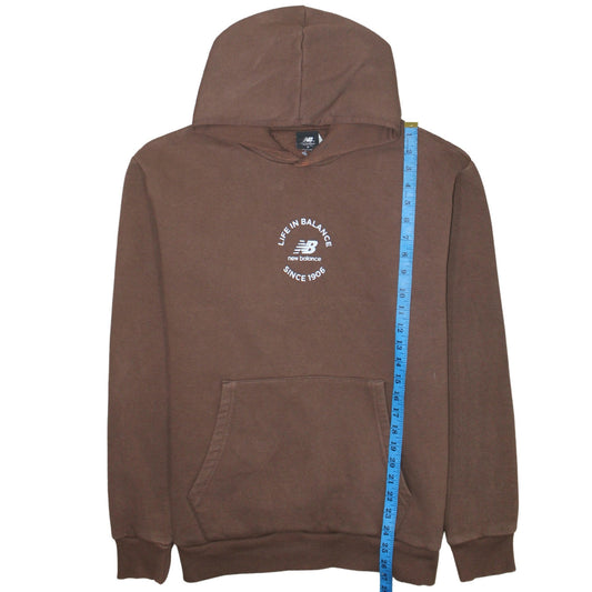 Mens UK Size S New Balance Brown Pullover Hoodie