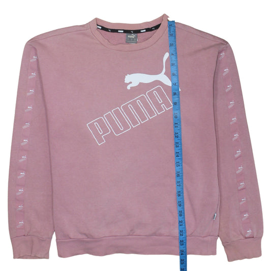 Womens UK Size 12 PUMA Pink Pullover Sweatshirt