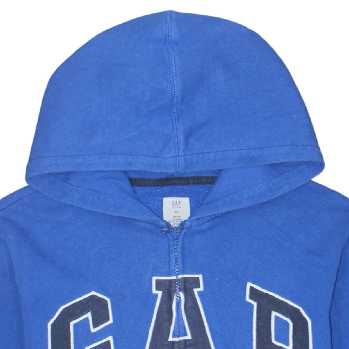 Additional view of Gap boys’ blue full zip hoodie xl - logo fleece casual sweatshirt