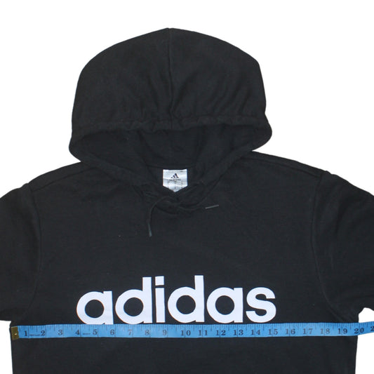 Mens UK Size S adidas Black Pullover Hoodie