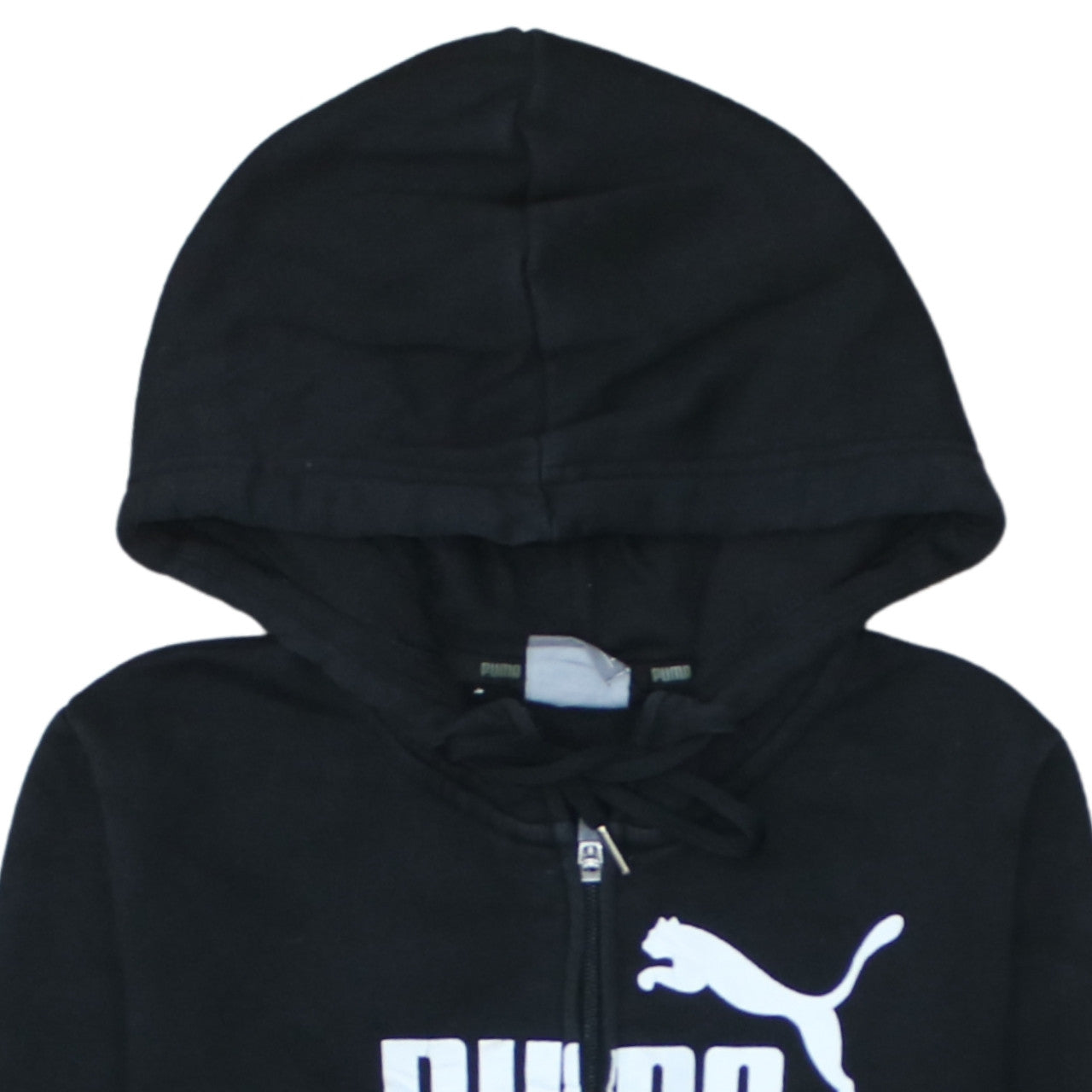 Womens UK Size XS PUMA Black Full Zip Hoodie