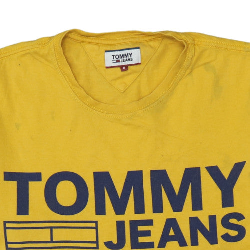 Mens UK Size S Tommy Jeans Yellow T-Shirt