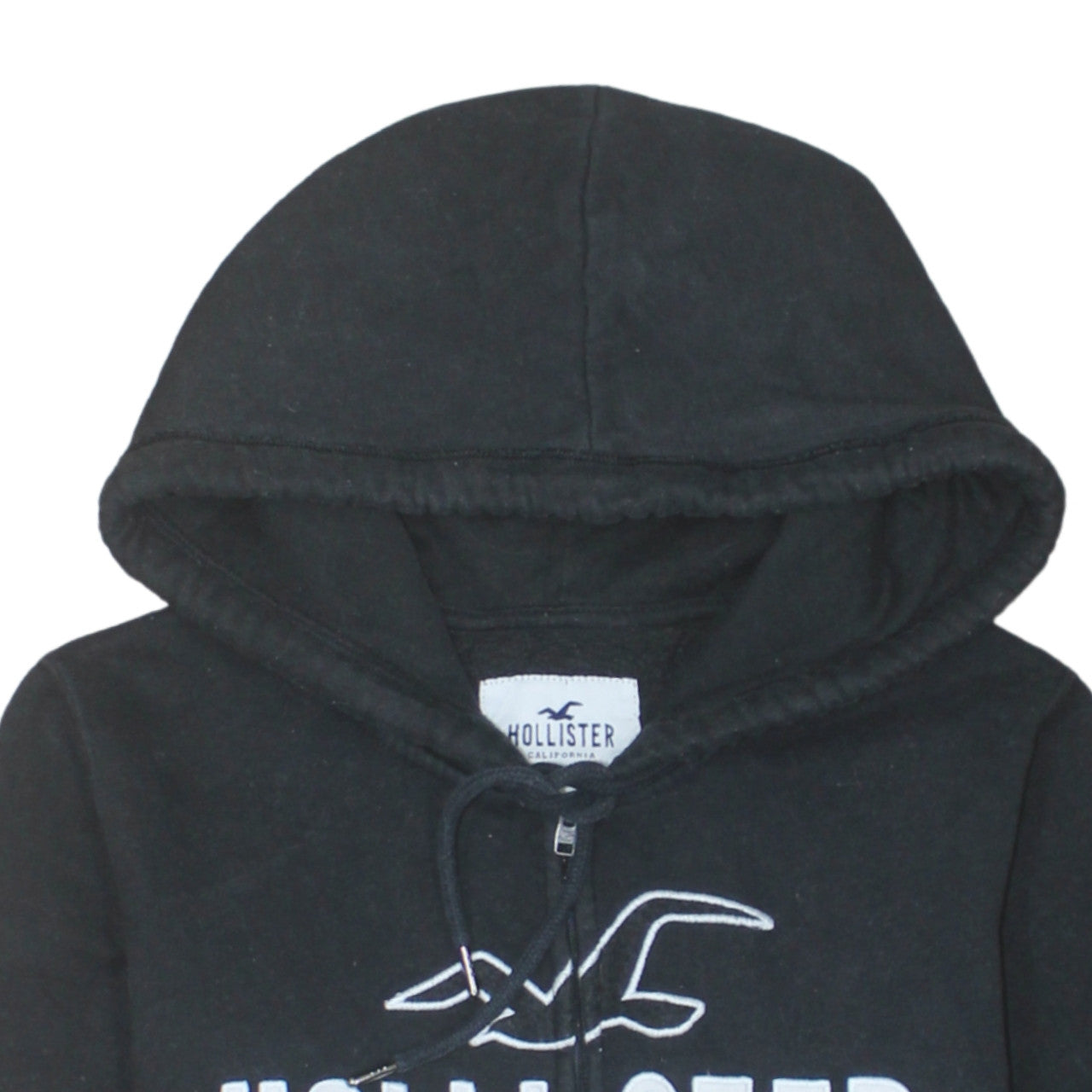 Mens UK Size S Hollister Black Full Zip Hoodie