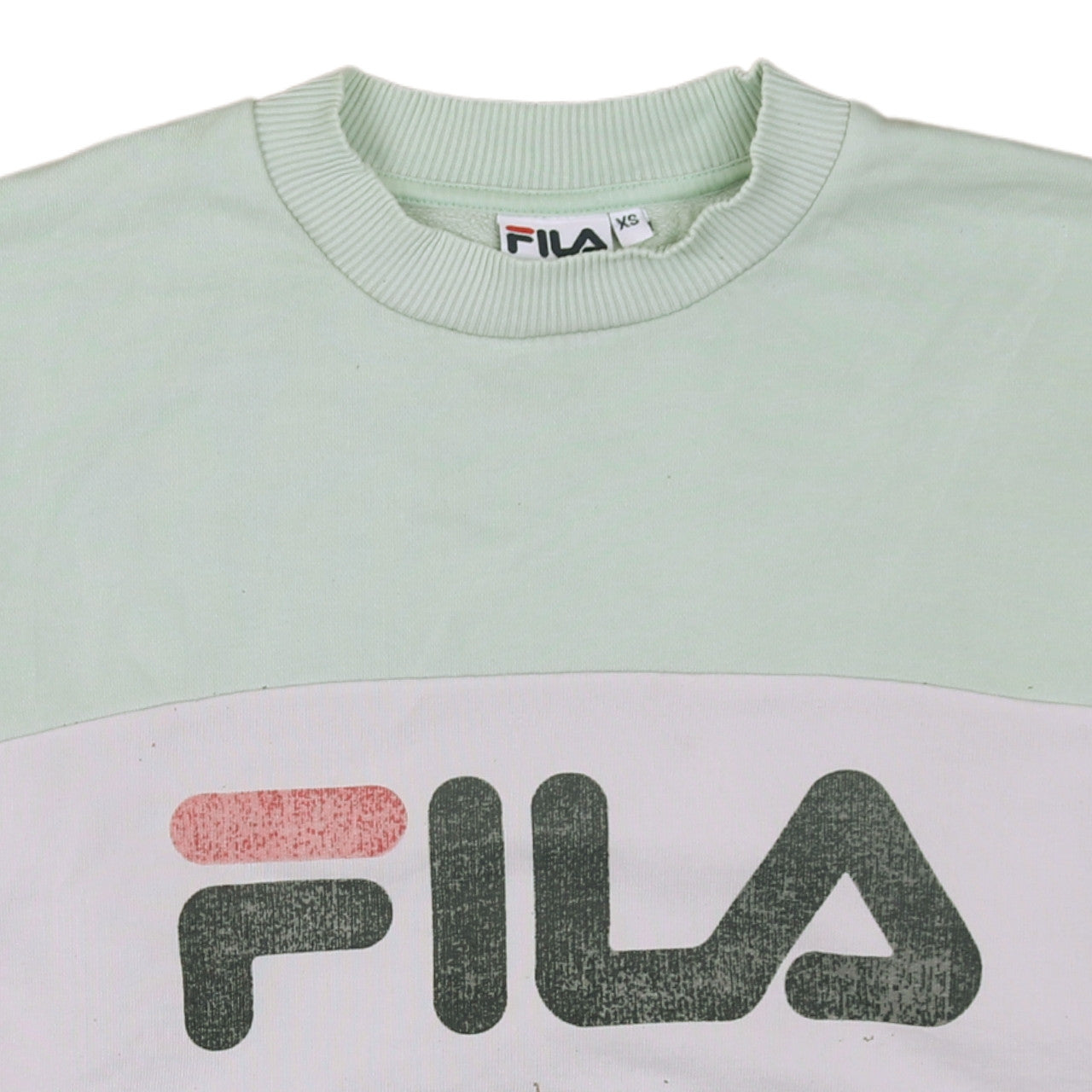 Womens UK Size XS FILA Green Pullover Sweatshirt