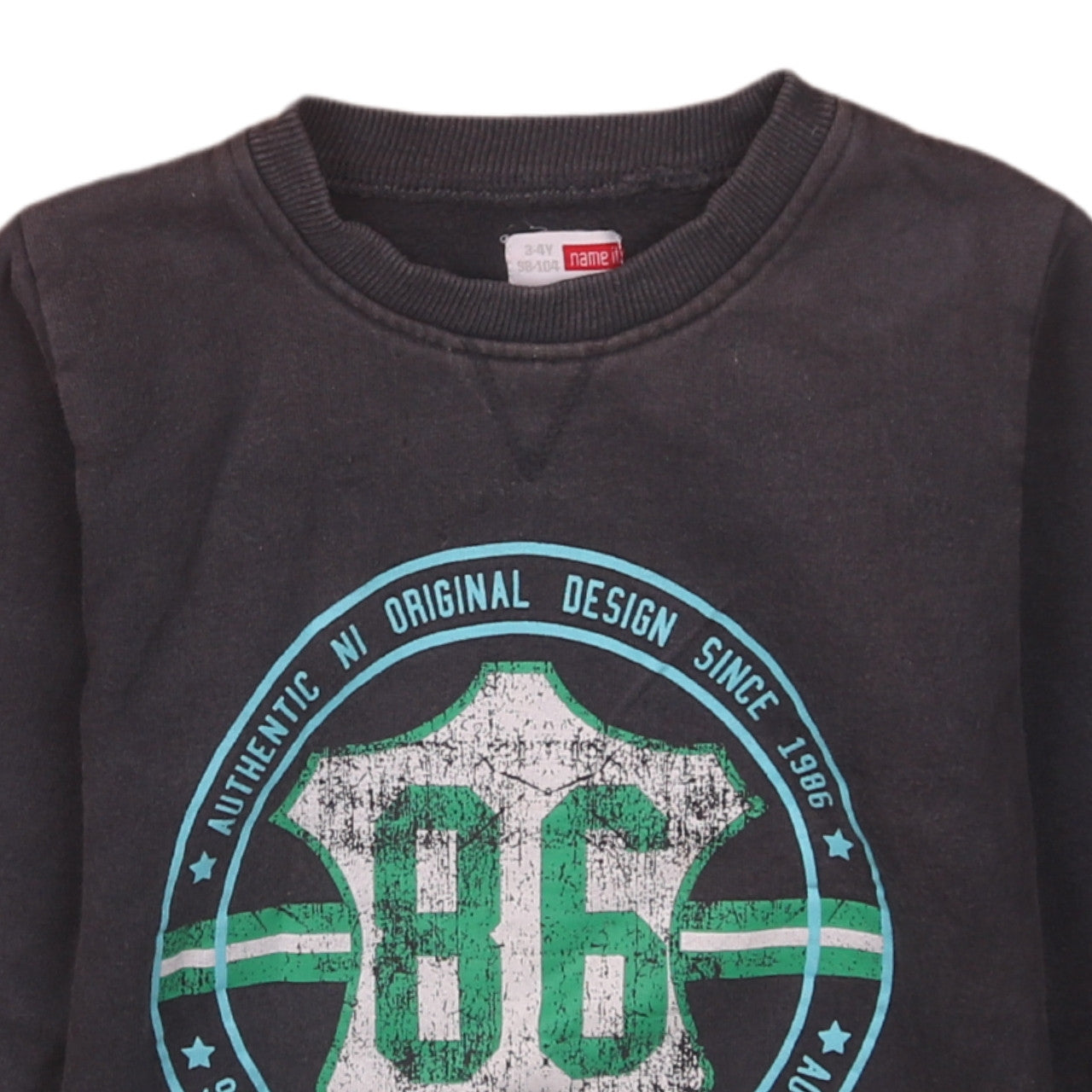 Boys UK Size 3-4 Years name it Black Pullover Sweatshirt