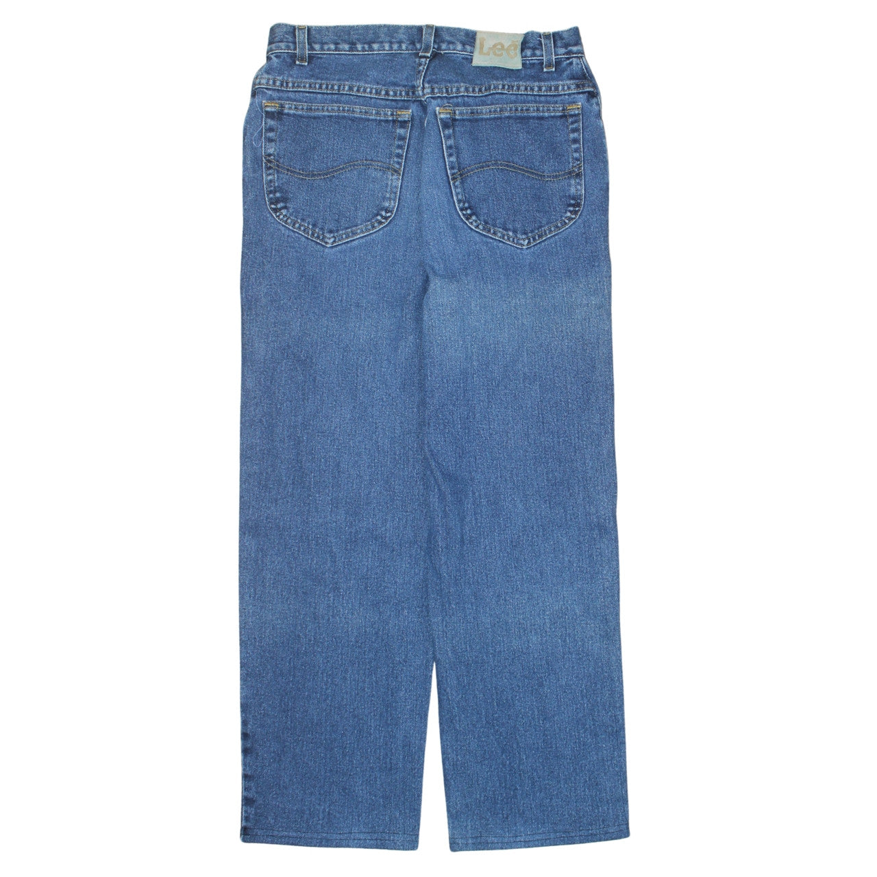 Mens UK Size M Lee Regular Fit Straight Blue Jeans