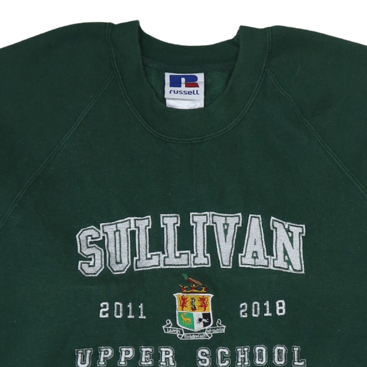 Mens UK Size M Russell Green Pullover Sweatshirt