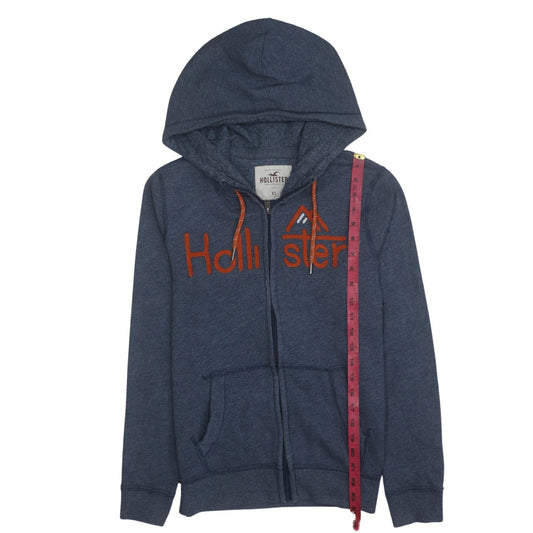Mens UK Size XS Hollister Blue Full Zip Hoodie