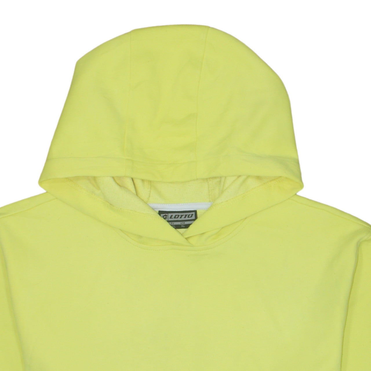 Mens UK Size 2XL Lotto Yellow Pullover Hoodie