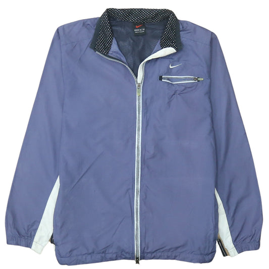 Womens UK Size M Nike Blue Windbreaker Coat
