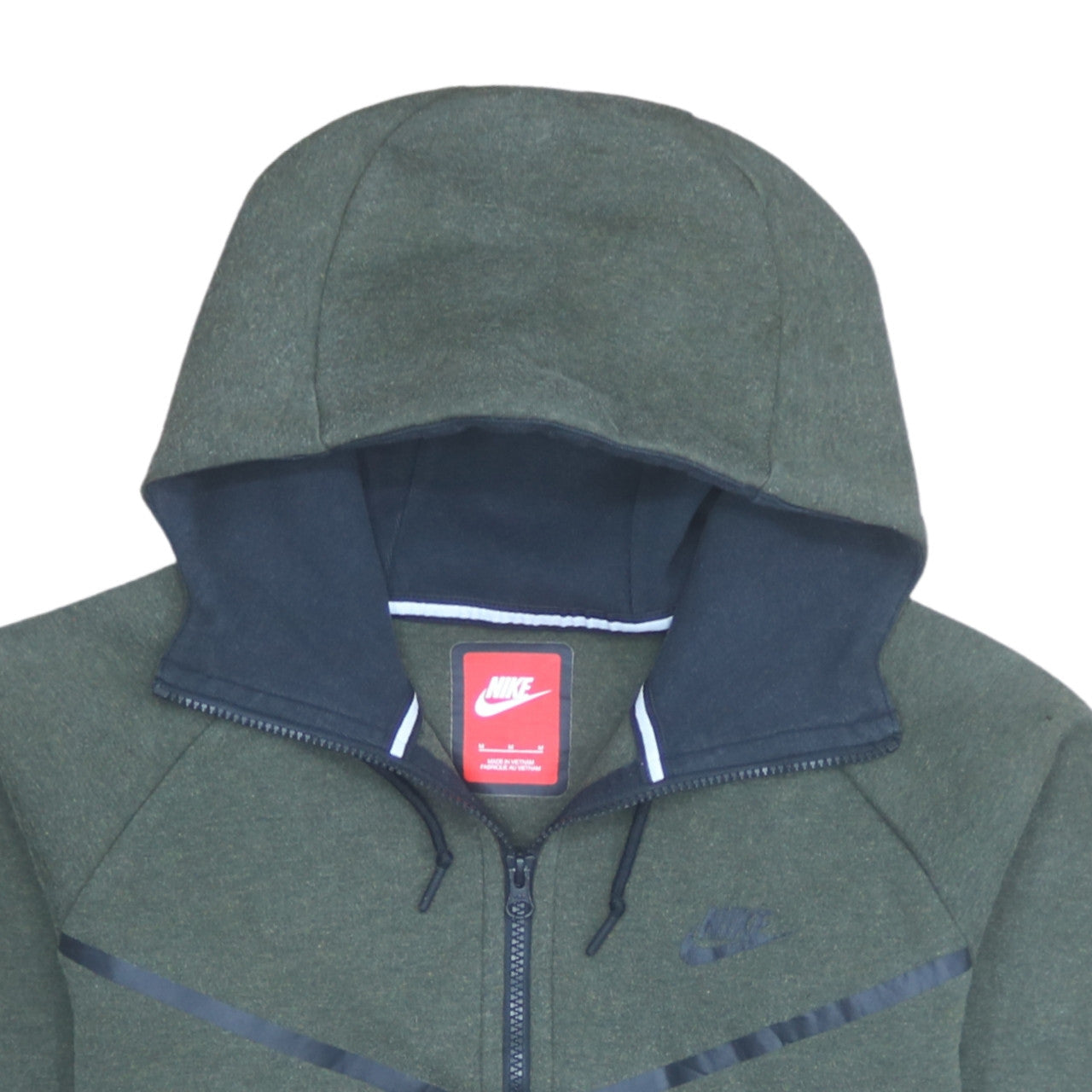 Mens UK Size M Nike Green Full Zip Hoodie