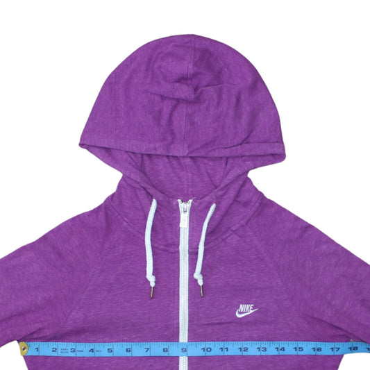 Womens UK Size S Nike Purple Full Zip Hoodie