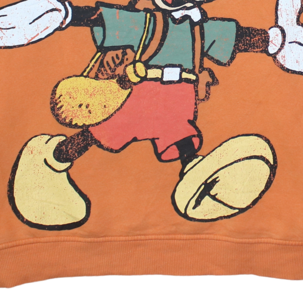 Womens UK Size 10/12 Disney Orange Pullover Sweatshirt