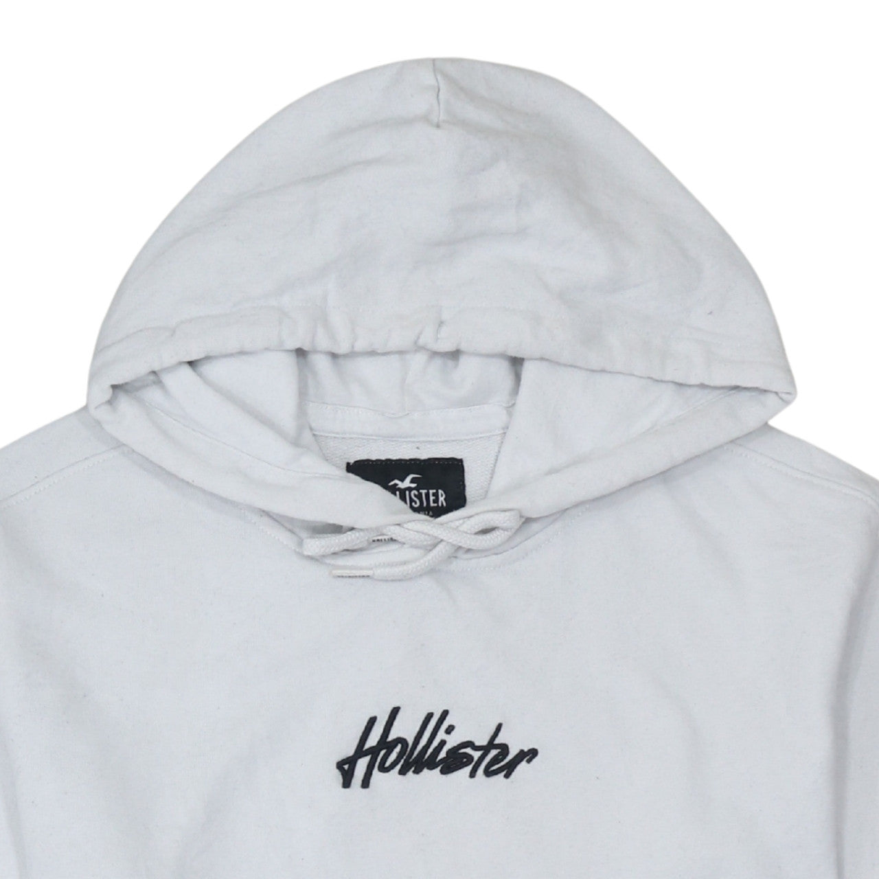 Mens UK Size XS Hollister White Pullover Hoodie