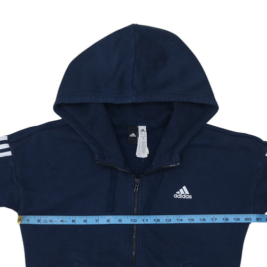 Womens UK Size S adidas Blue Full Zip Hoodie