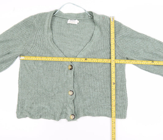 Womens UK Size M Only Green Cardigan Jumper