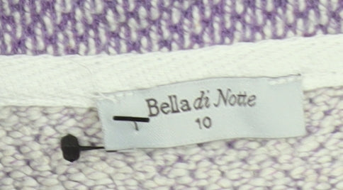 Bella di Notte Women’s Purple Henley Knit Jumper Size 10