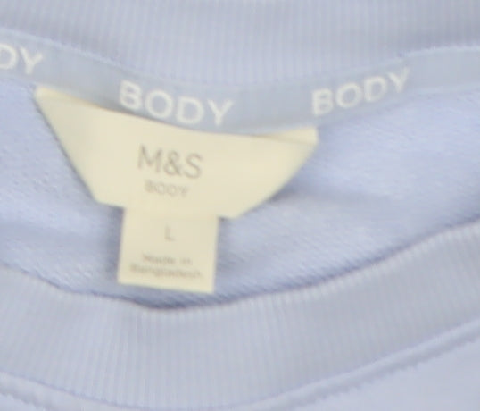 Womens UK Size L Marks and Spencer Blue Pullover Sweatshirt