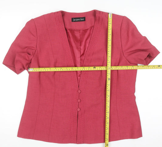 Womens UK Size 16 Jacques Vert Regular Pink Suit Top