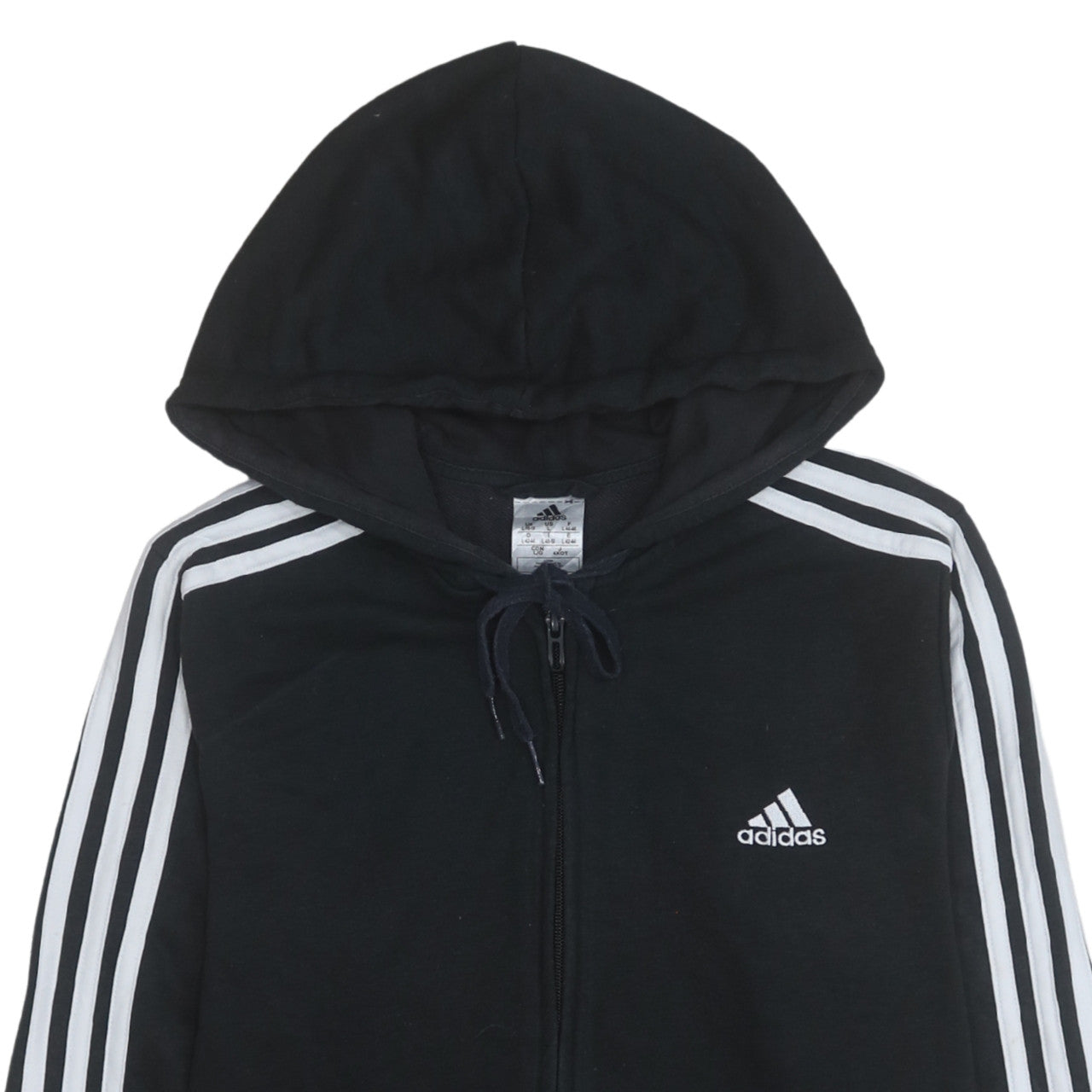 Womens UK Size 16 adidas Black Full Zip Hoodie