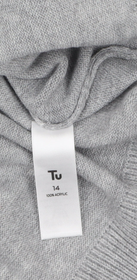 Womens UK Size 14 TU Grey Pullover Jumper