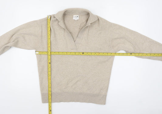 Womens UK Size 8 John Lewis Beige Pullover Jumper