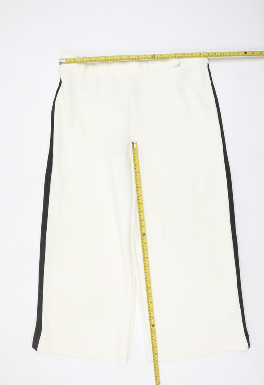 Womens UK Size 20 Short Marks and Spencer Regular Fit Casual Workwear Ivory Trou