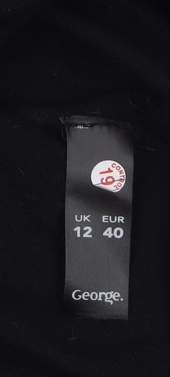 Womens UK Size 12 George Black Cardigan Jumper