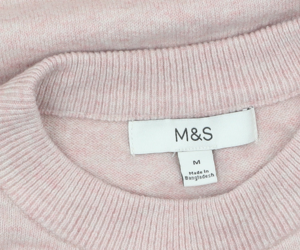 Womens UK Size M Marks and Spencer Pink Pullover Jumper