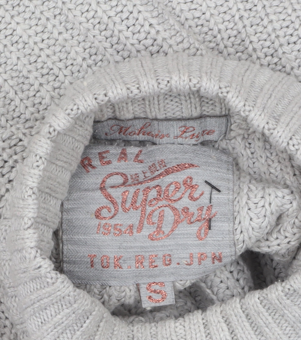 Womens UK Size S Superdry Grey Pullover Jumper