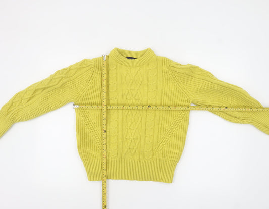 Womens UK Size 14 Marks and Spencer Yellow Pullover Jumper