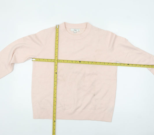 Womens UK Size M Marks and Spencer Pink Pullover Jumper