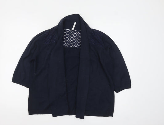 Womens UK Size 12/14 Anthology Blue Cardigan Jumper