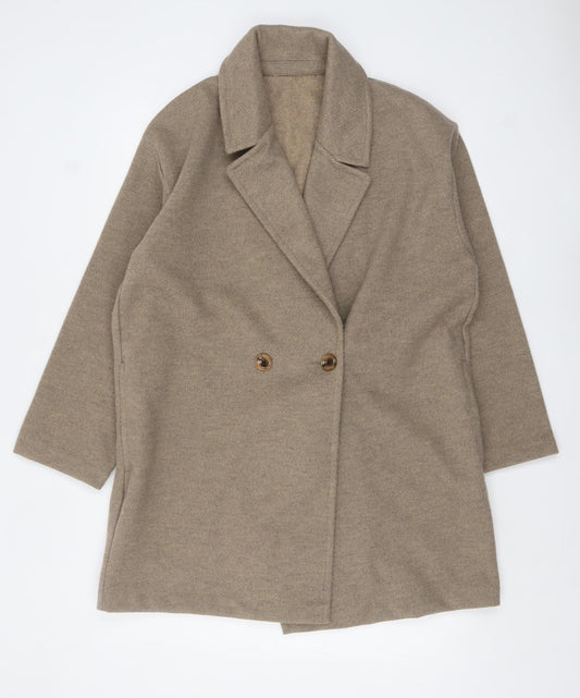 Womens UK Size 14 TU Beige Overcoat