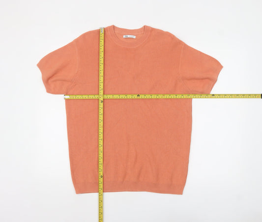 Mens UK Size S Zara Orange T-Shirt
