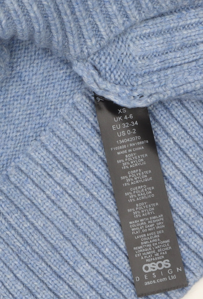 Womens UK Size XS ASOS DESIGN Blue Pullover Jumper